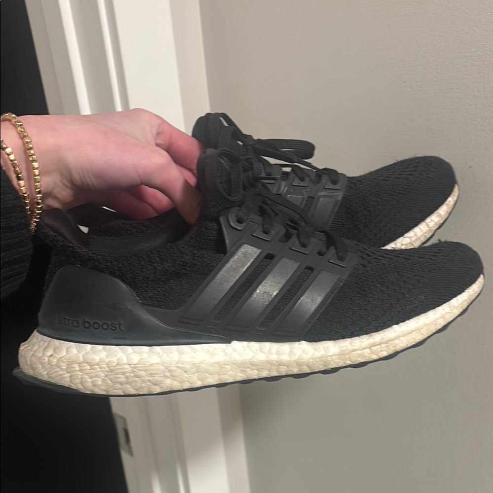 Adidas Ultra Boost Black and White Running Shoes